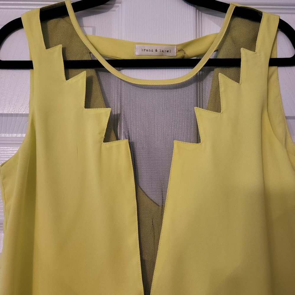 Chartreuse cutout tank